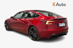 punainen Tesla Model 3 2024 kuva 2.