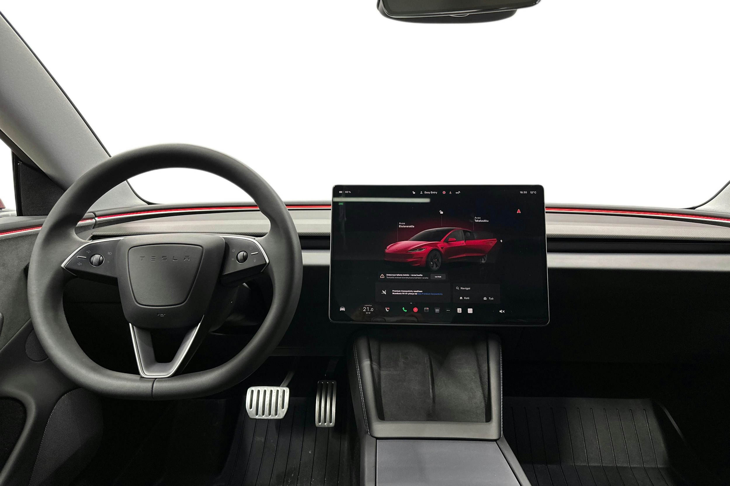 punainen Tesla Model 3 2024 kuva 9.