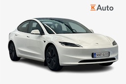 valkoinen Tesla Model 3 2024 kuva 1.