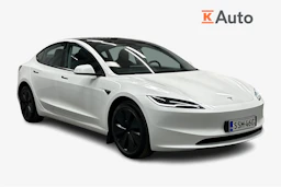 valkoinen Tesla Model 3 2024 kuva 1.