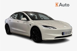 valkoinen Tesla Model 3 2024 kuva 1.