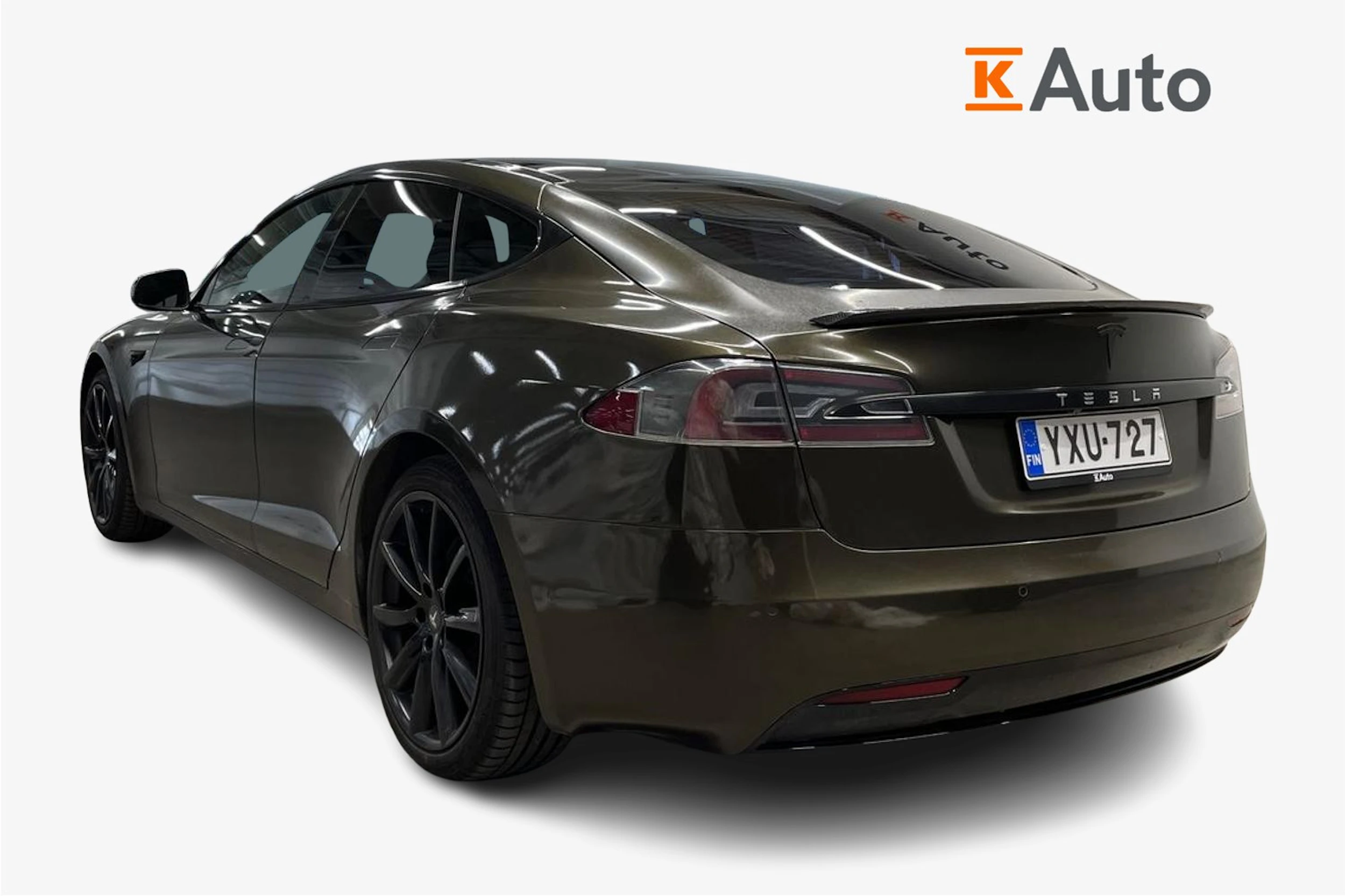 Ruskea (beige) Tesla Model S 2018 kuva 2.