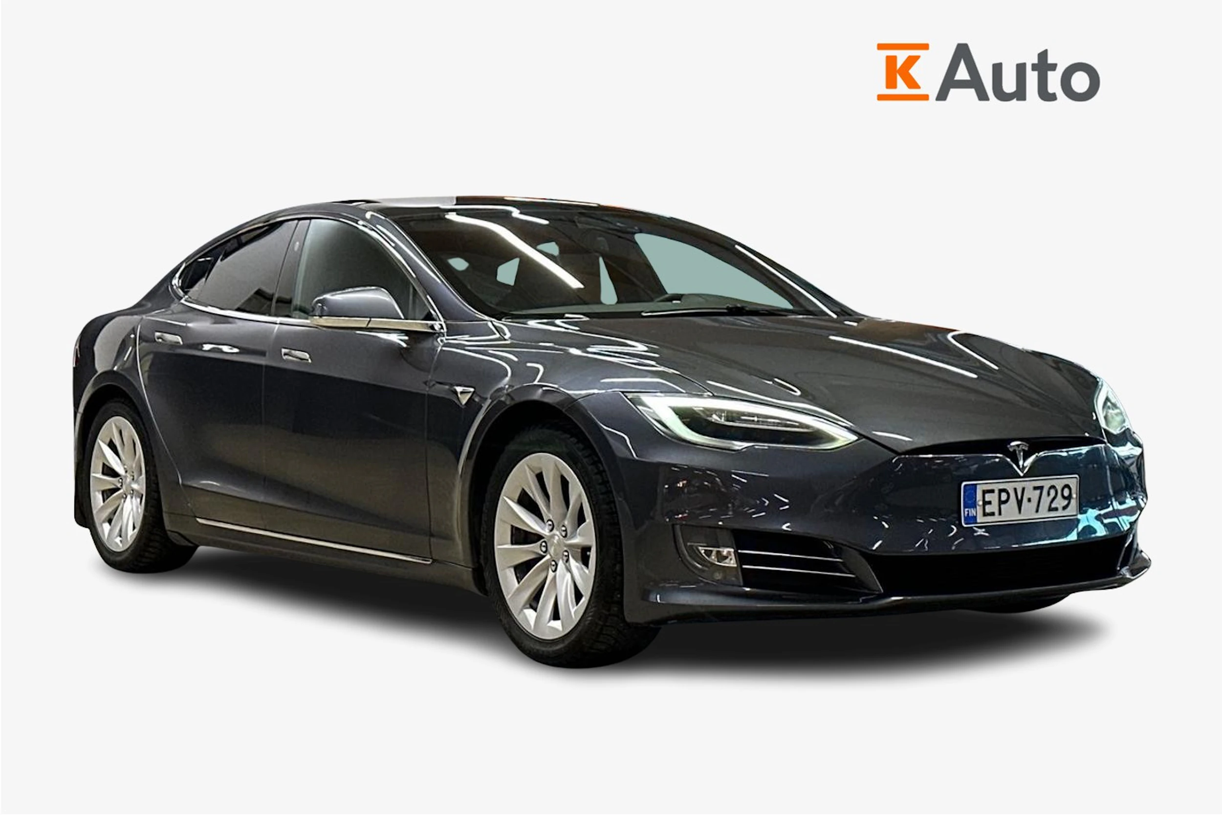 harmaa Tesla Model S 2019 kuva 1.