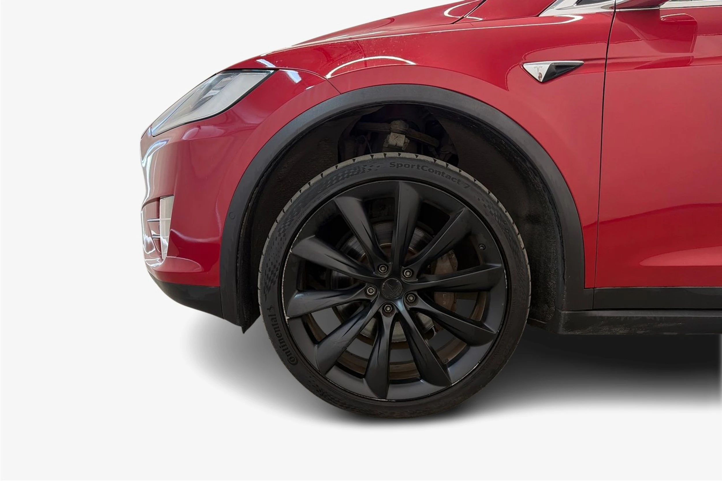 punainen Tesla Model X 2017 kuva 9.