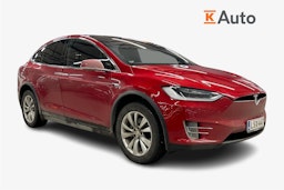 punainen Tesla Model X 2017 kuva 1.