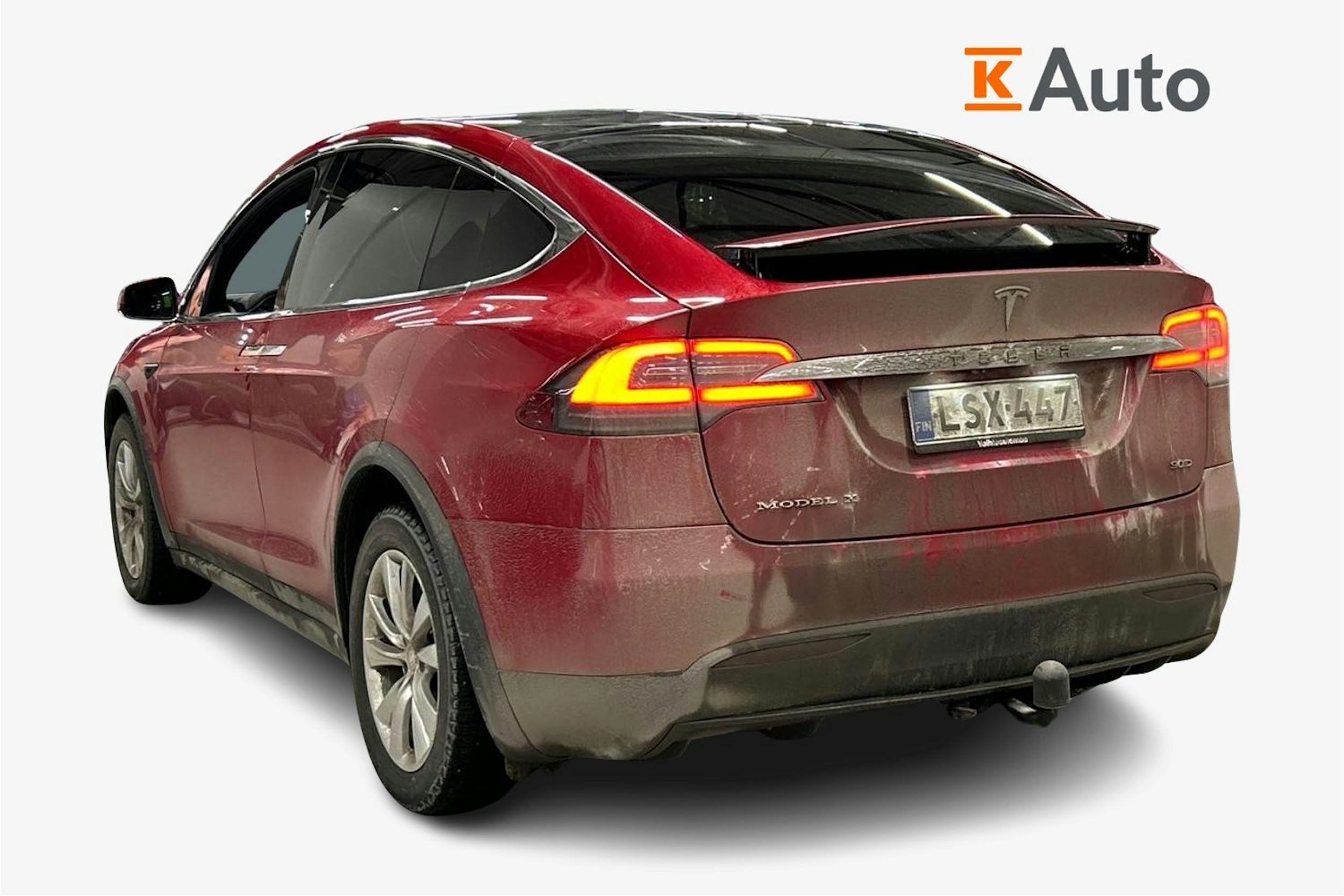 punainen Tesla Model X 2017 kuva 2.