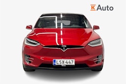 punainen Tesla Model X 2017 kuva 5.