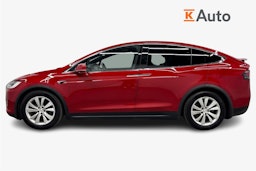 punainen Tesla Model X 2017 kuva 6.