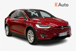 punainen Tesla Model X 2017 kuva 1.