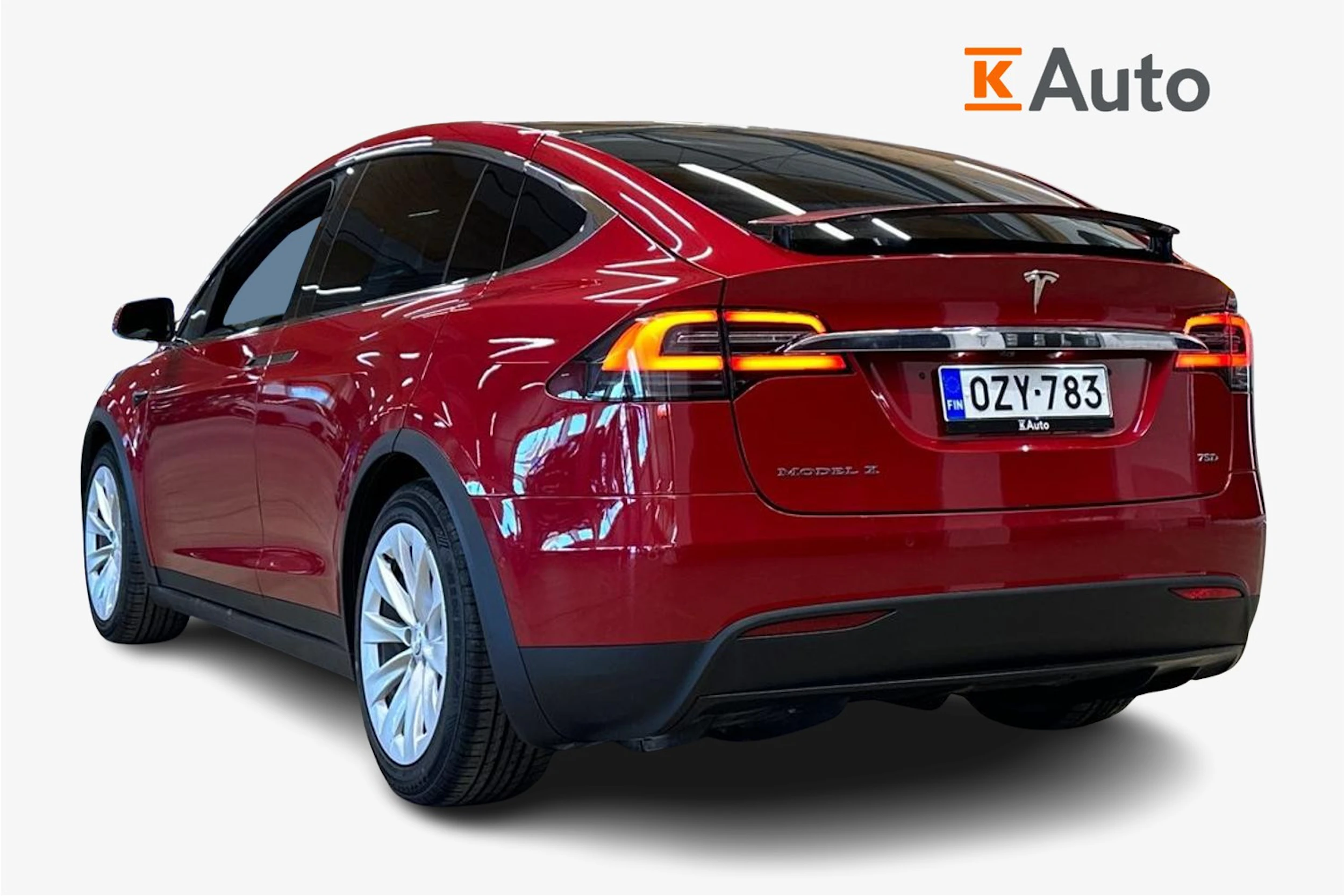 punainen Tesla Model X 2017 kuva 3.