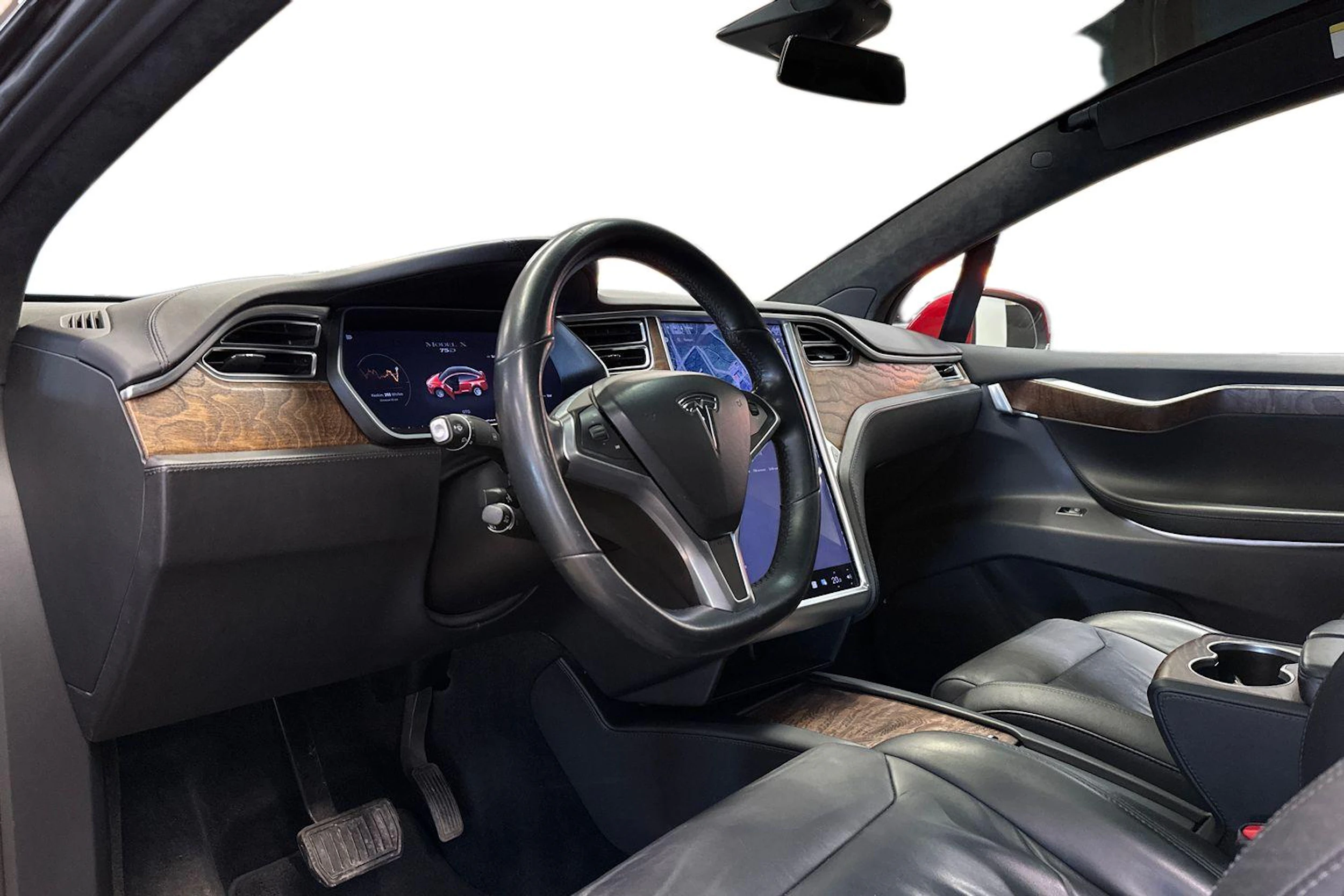 punainen Tesla Model X 2017 kuva 8.