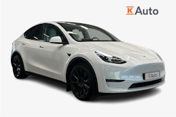 valkoinen Tesla Model Y 2021 kuva 1.