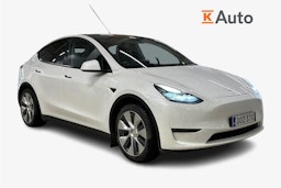 valkoinen Tesla Model Y 2021 kuva 1.