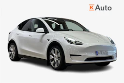 valkoinen Tesla Model Y 2021 kuva 1.