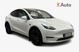 valkoinen Tesla Model Y 2021 kuva 1.