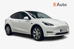 valkoinen Tesla Model Y 2021 kuva 1.