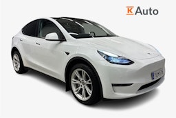 valkoinen Tesla Model Y 2021 kuva 1.