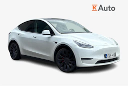 valkoinen Tesla Model Y 2022 kuva 1.