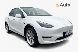 Valkoinen Tesla Model Y 2022 kuva 1.