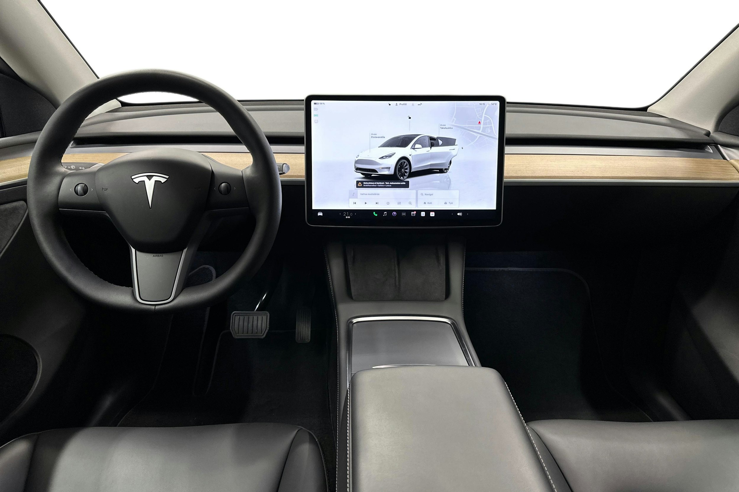 valkoinen Tesla Model Y 2022 kuva 9.