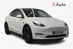 valkoinen Tesla Model Y 2022 kuva 1.