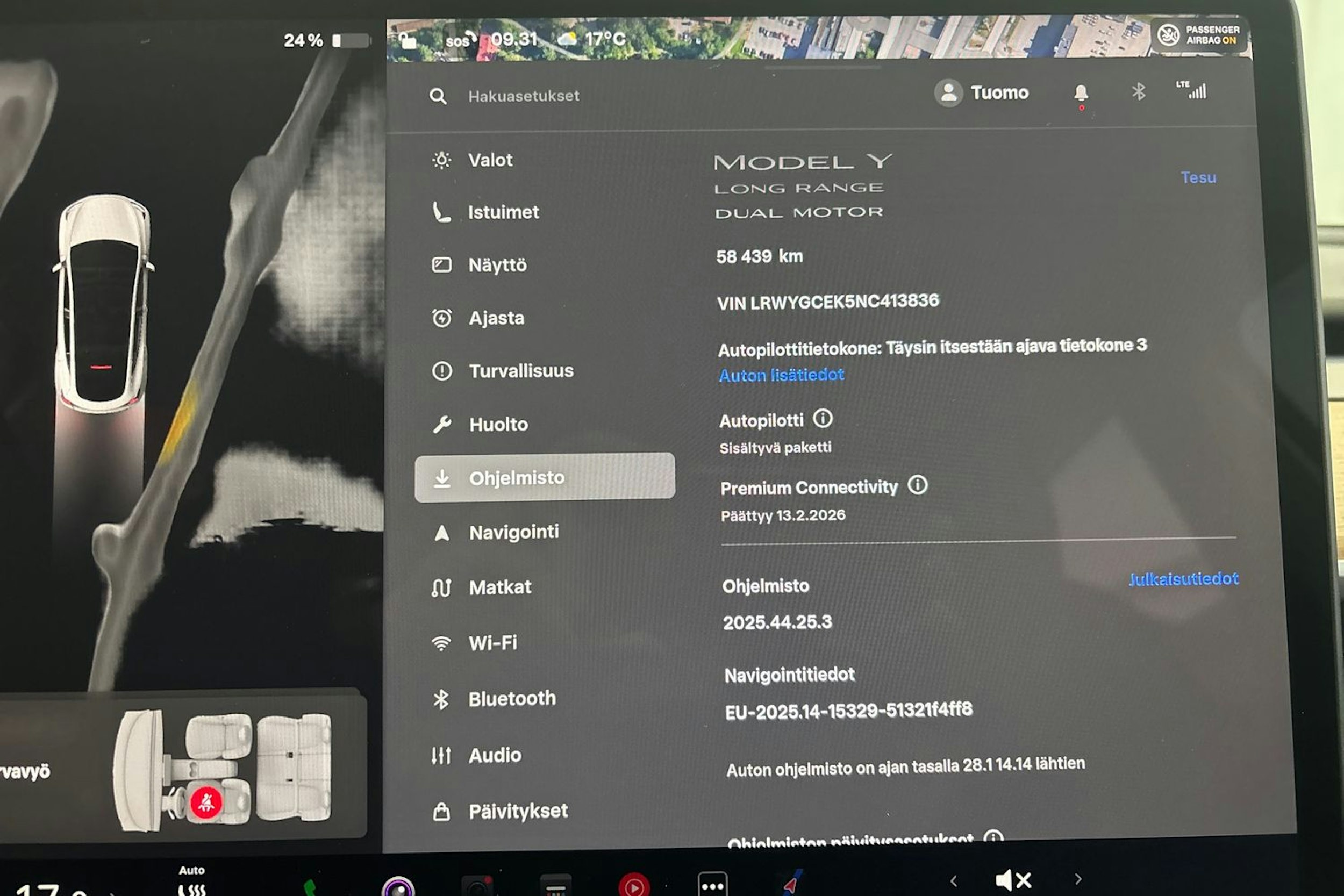 valkoinen Tesla Model Y 2022 kuva 23.