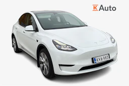 valkoinen Tesla Model Y 2022 kuva 1.