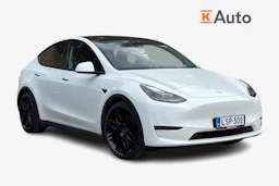 valkoinen Tesla Model Y 2022 kuva 1.
