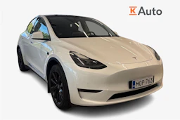 valkoinen Tesla Model Y 2022 kuva 1.