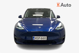 sininen Tesla Model Y 2022 kuva 4.