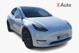 valkoinen Tesla Model Y 2022 kuva 1.