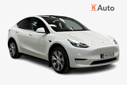 valkoinen Tesla Model Y 2022 kuva 1.
