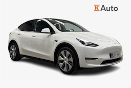 valkoinen Tesla Model Y 2022 kuva 1.