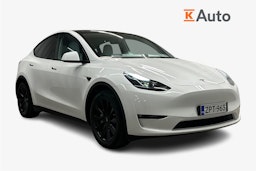 valkoinen Tesla Model Y 2022 kuva 1.