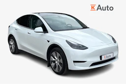 valkoinen Tesla Model Y 2023 kuva 1.