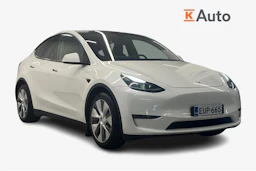valkoinen Tesla Model Y 2023 kuva 1.