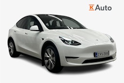 valkoinen Tesla Model Y 2023 kuva 1.