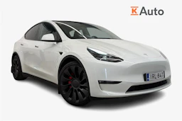 valkoinen Tesla Model Y 2023 kuva 1.