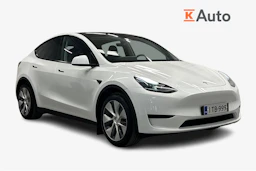 valkoinen Tesla Model Y 2023 kuva 1.