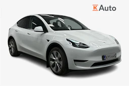 valkoinen Tesla Model Y 2023 kuva 1.