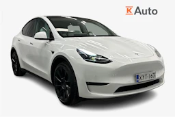 valkoinen Tesla Model Y 2023 kuva 1.