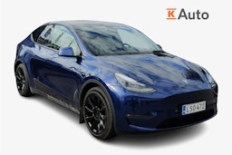 sininen Tesla Model Y 2023 kuva 1.