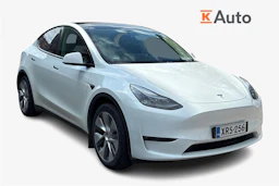 valkoinen Tesla Model Y 2023 kuva 1.