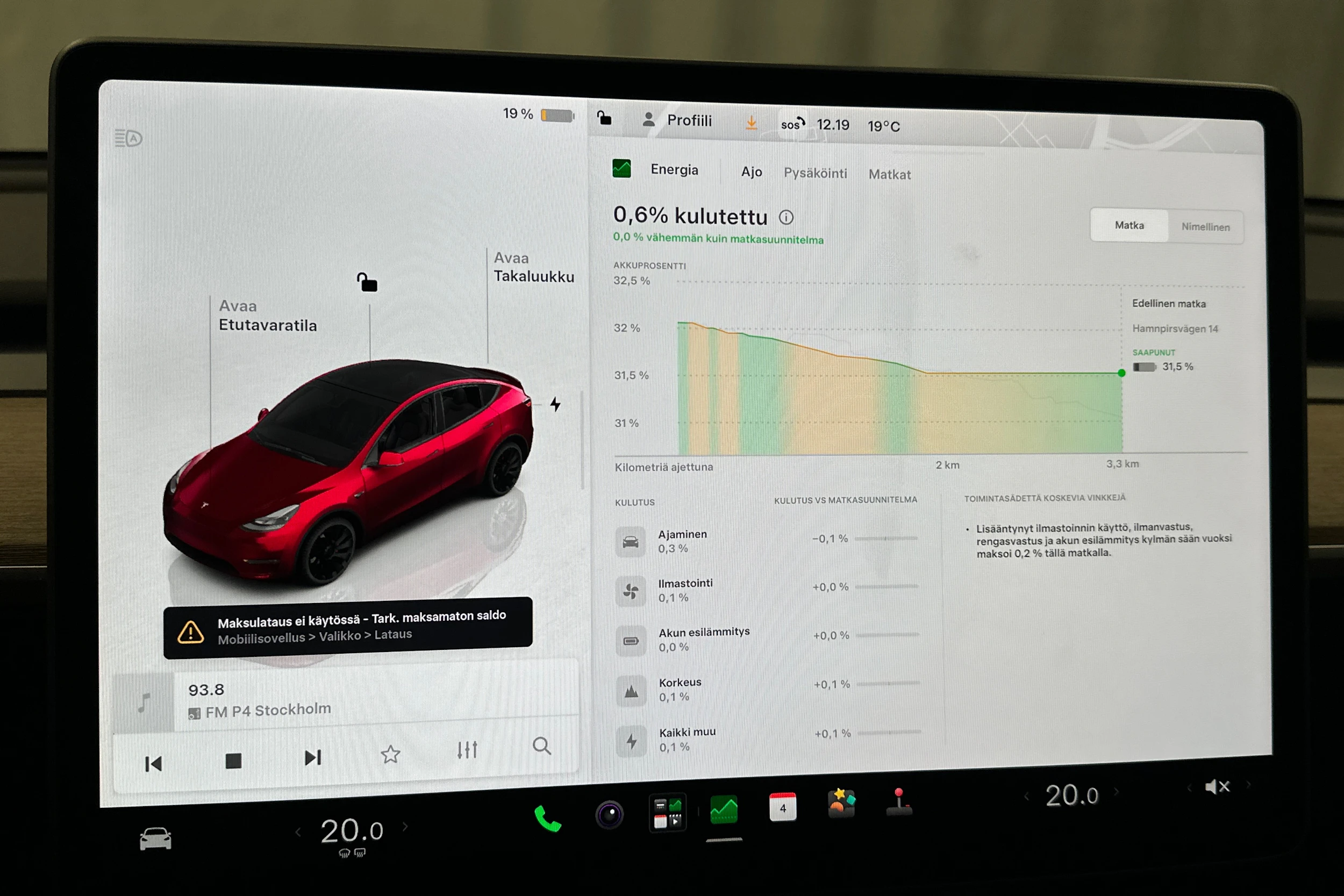 punainen Tesla Model Y 2023 kuva 29.