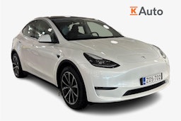 valkoinen Tesla Model Y 2023 kuva 1.