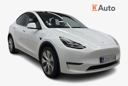valkoinen Tesla Model Y 2023 kuva 1.