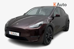 met. punainen Tesla Model Y 2024 kuva 1.