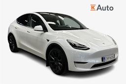 valkoinen Tesla Model Y 2024 kuva 1.