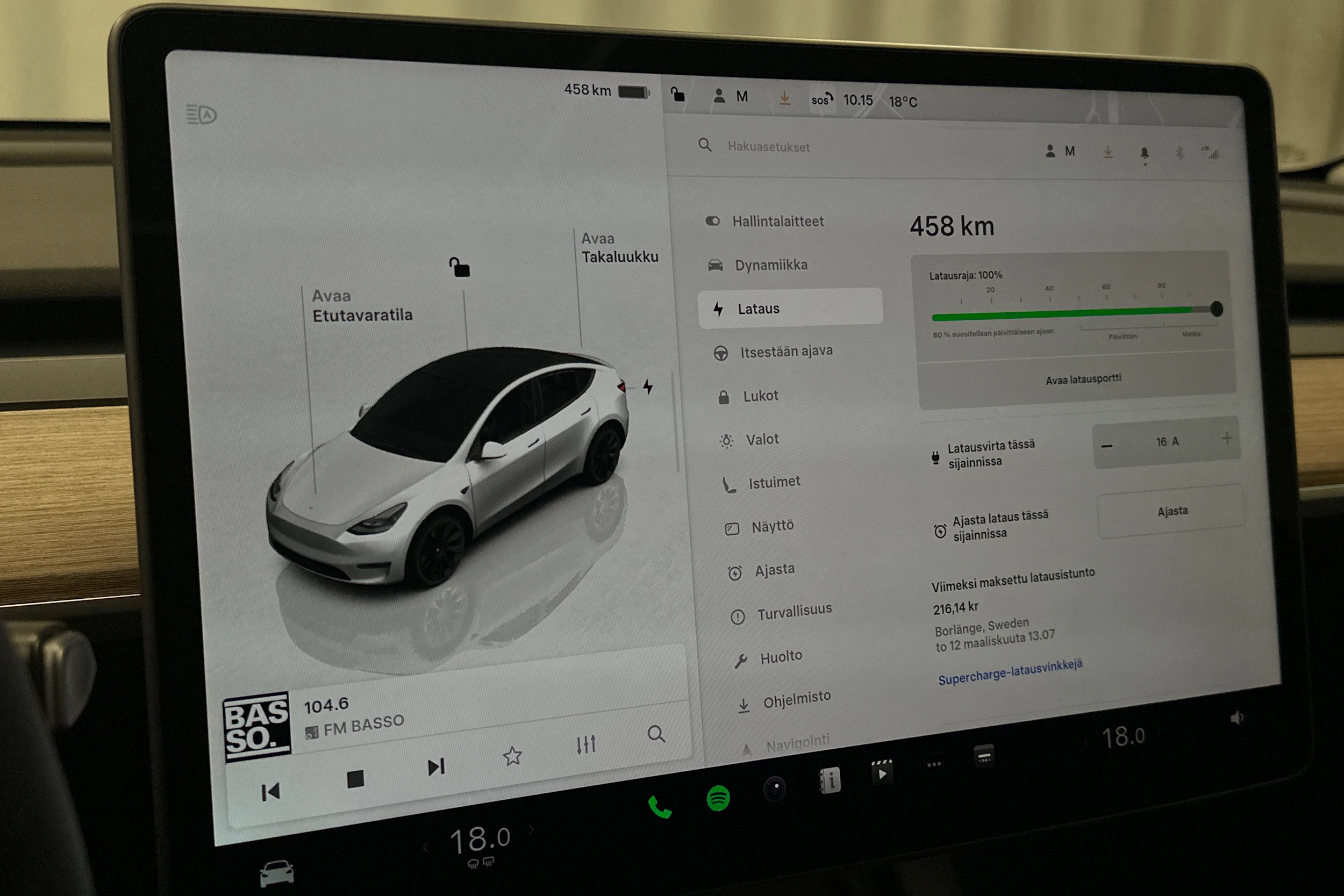 valkoinen Tesla Model Y 2024 kuva 24.