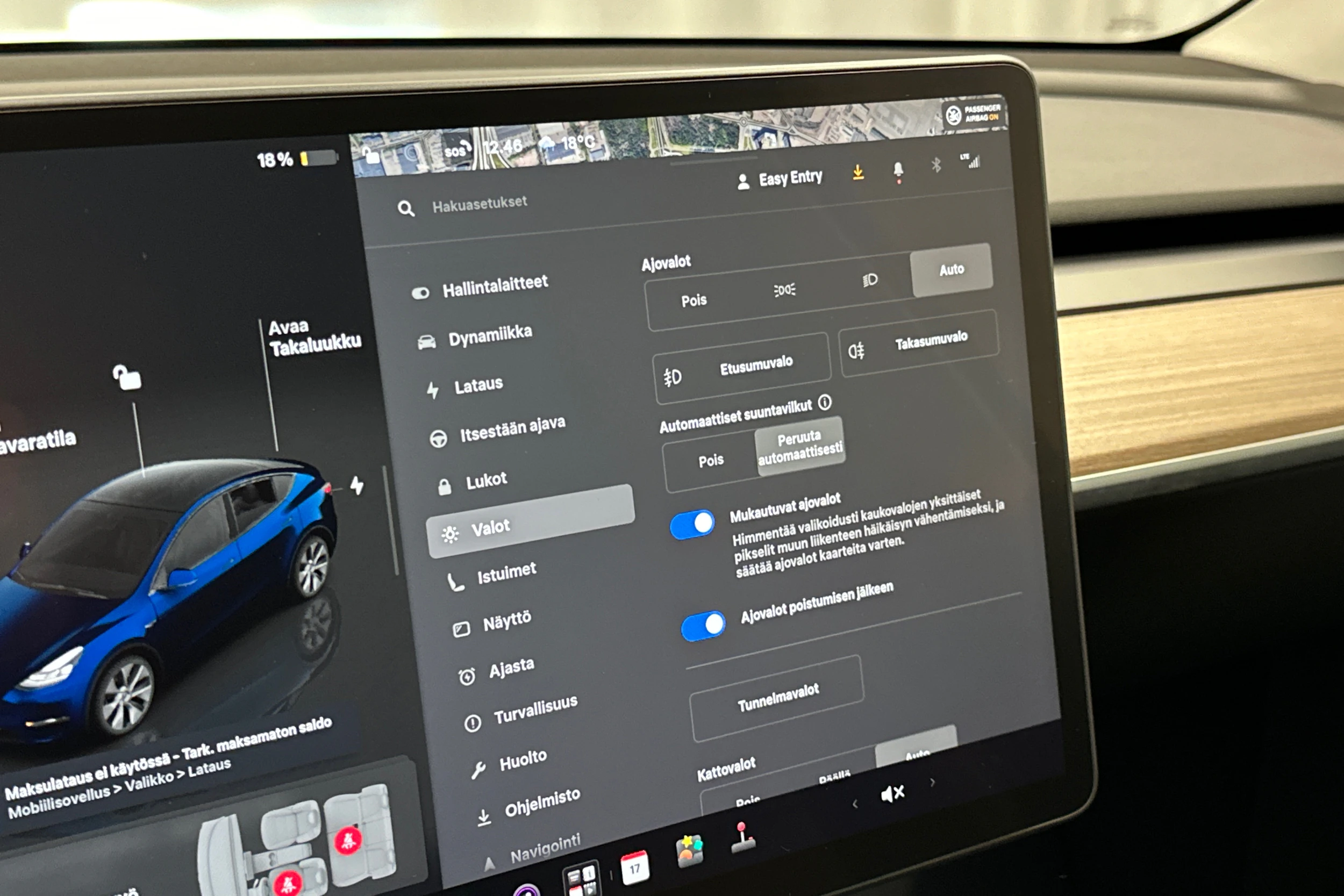 sininen Tesla Model Y 2024 kuva 22.